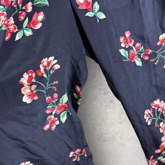 Sezane Ava 100% Silk Jumpsuit Floral Print Combinasion Blue Belt French 40 US 8 - Picture 12 of 16